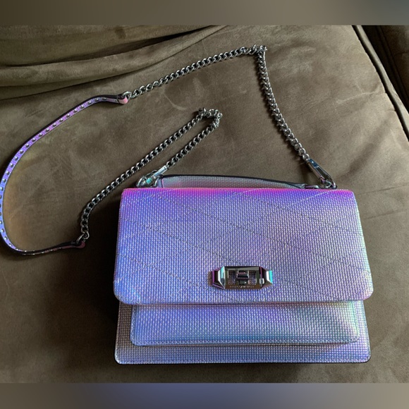 NWOT Rare Rebecca Minkoff Iridescent Je T'Aime Medium Crossbody Shoulder Bag - Picture 2 of 16